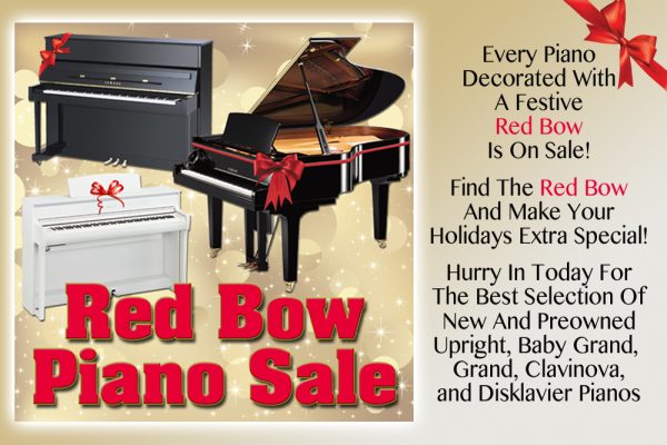 Red Bow Piano Sale