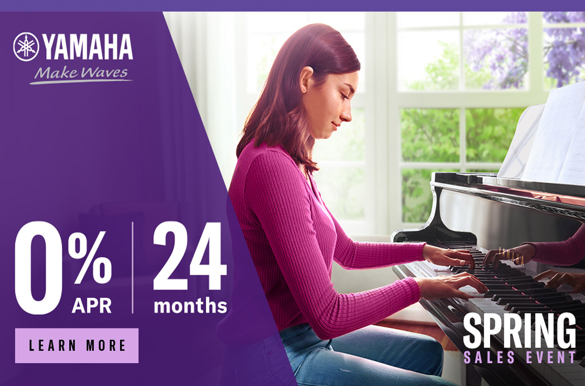 Web Slider Yamaha 0% for 24mo Spring 2026