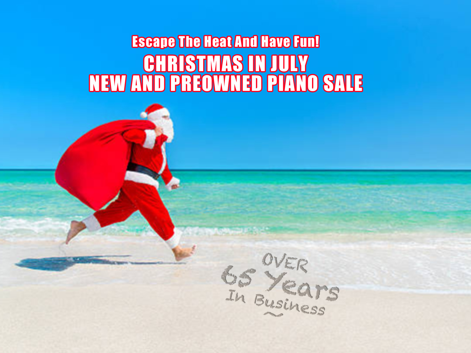 Christmas In July Piano Sale Slider